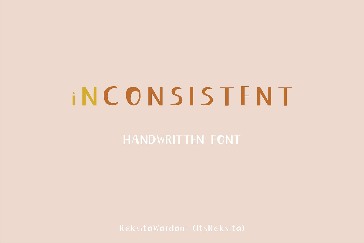 Inconsistent Handwritten Font