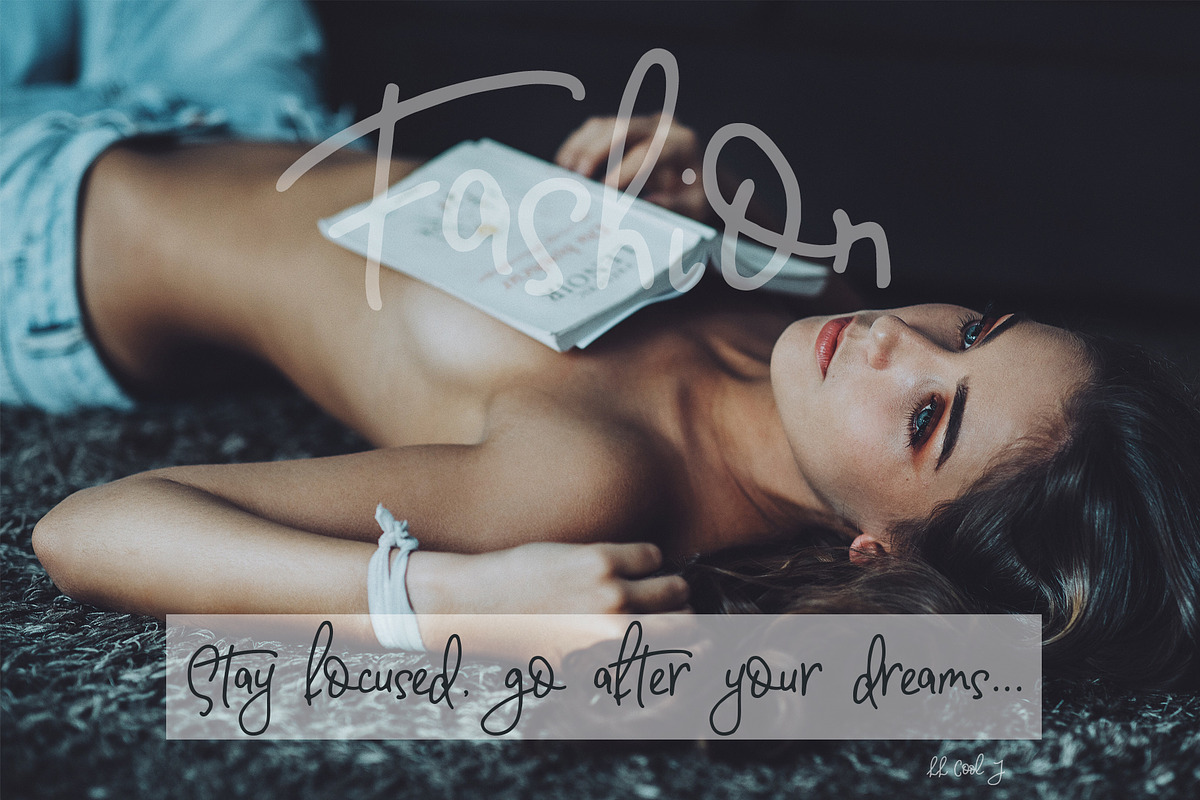 Fashionable Duo Font & Illustr., a Script Font by Designwork (Photo 9 of 20)