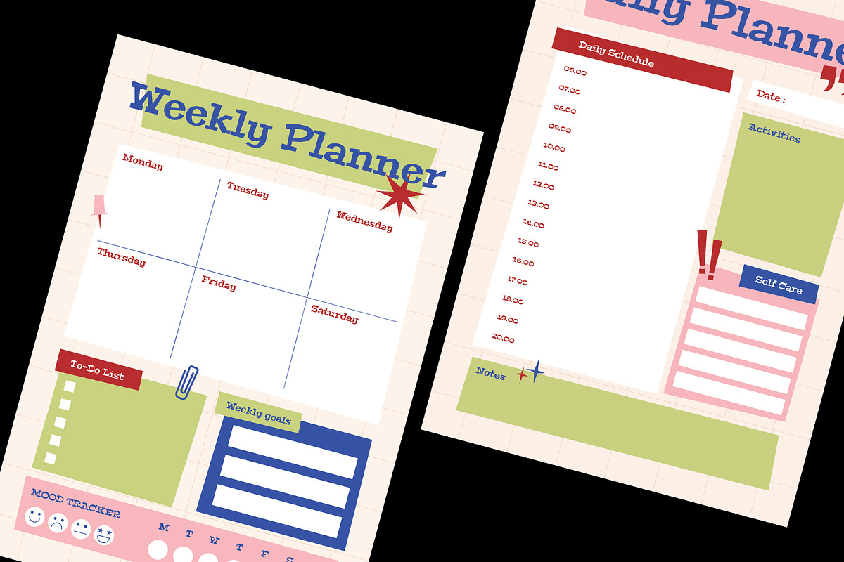 Daily & Weekly Planner, a Stationery Template by Neermana (Photo 2 of 4)