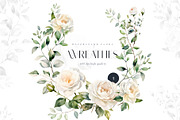 Watercolor winter floral clipart, a Seasonal Illustration by MariGraphic boutique (Thumbnail 5 of 9)
