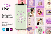 Podcast and Live Instagram Creator, a Social Media Template by Sparrow & Snow (Thumbnail 1 of 19)