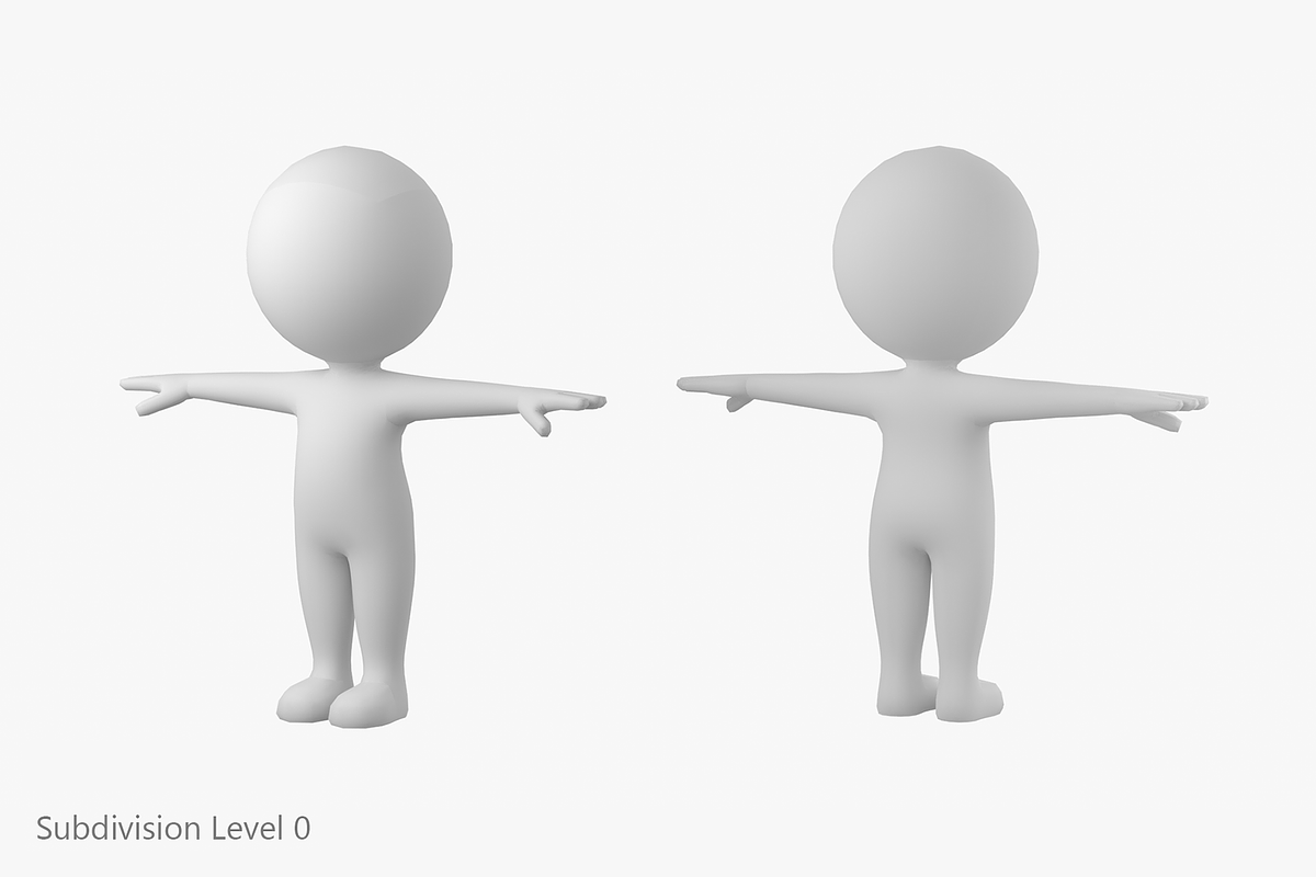 Cute Stickman in T-Pose CAT Rig, a Characters & Person 3D Model by VK Studio (Photo 13 of 19)