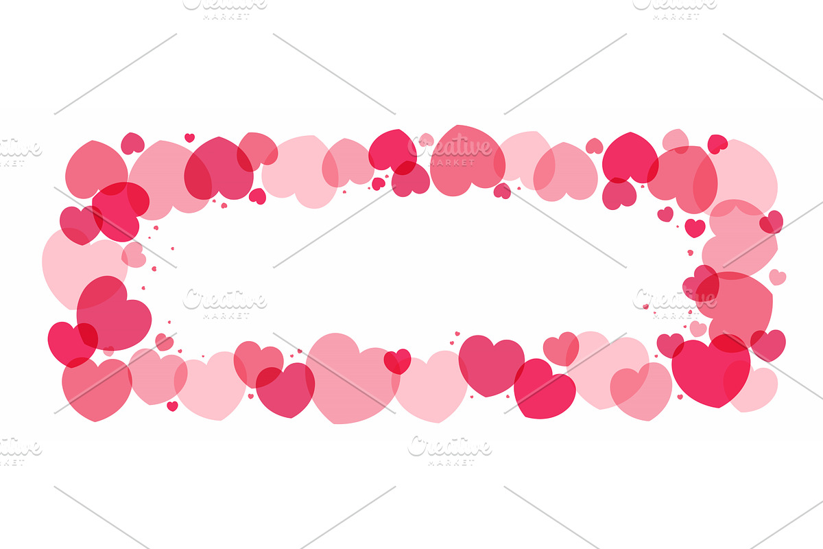 Red, pink hearts Valentines day, an Illustration by sceptical cactus