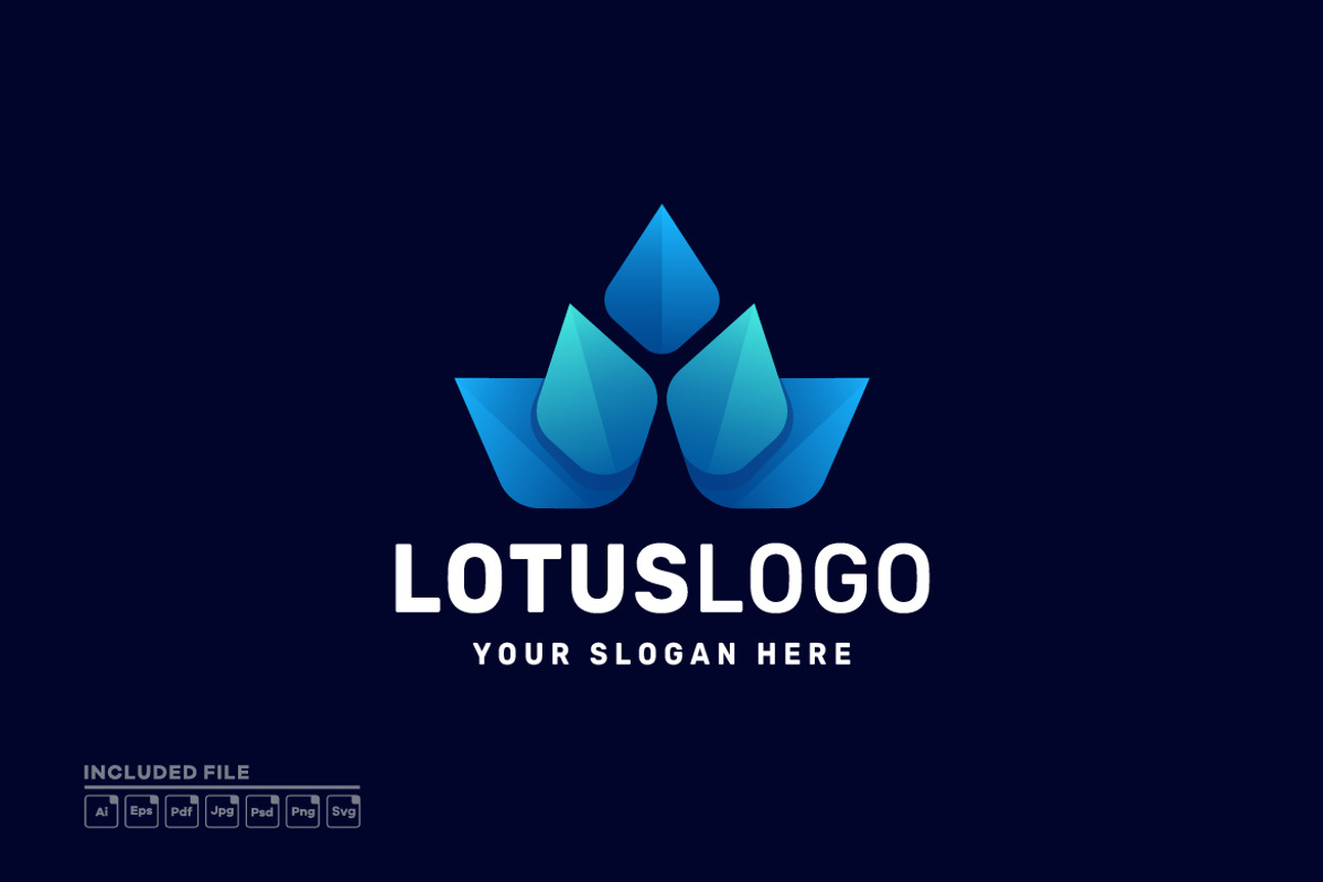 Lotus Gradient Vector Logo, a Branding & Logo Template by yuanesei