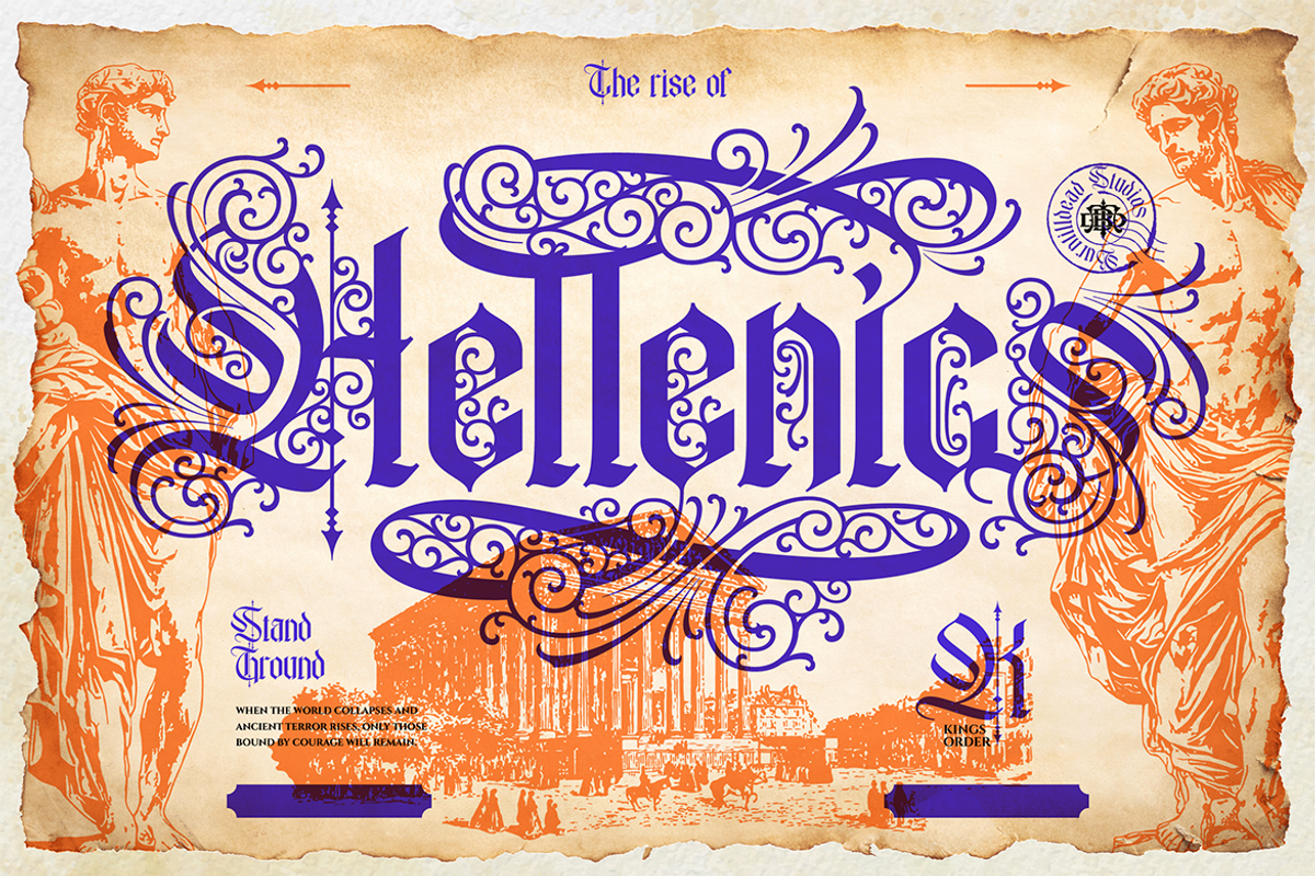 Baronial, a Blackletter Font by Burntilldead (Photo 3 of 13)