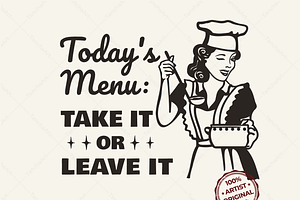 Retro Housewife Chef Vintage Kitchen, a Graphic by TanchaArt