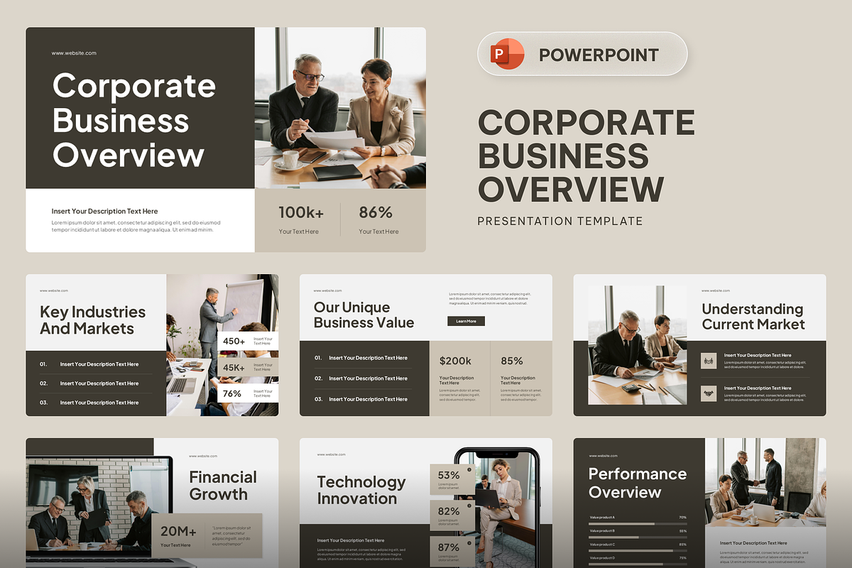Corporate Business Overview, a Presentation Template by Sixtemp (Photo 1 of 3)