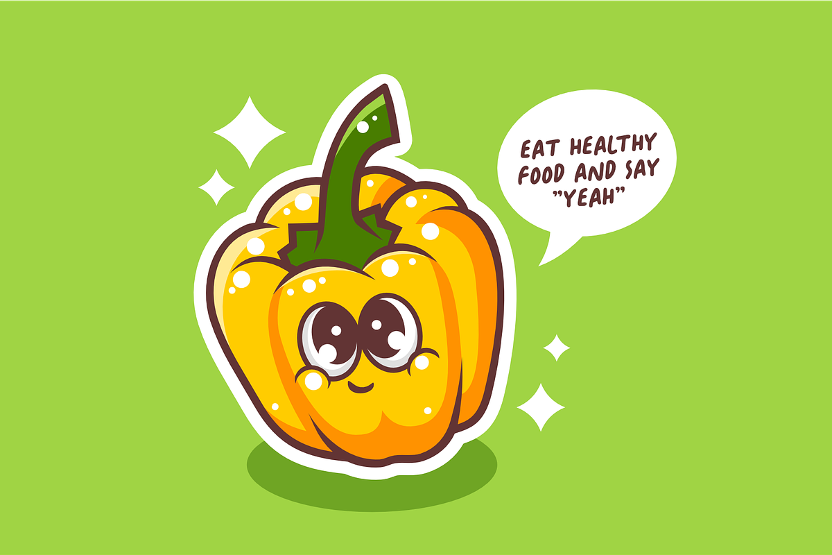 Cute Veggie - Character Set, a Food Illustration by Cruizy & Co (Photo 3 of 5)