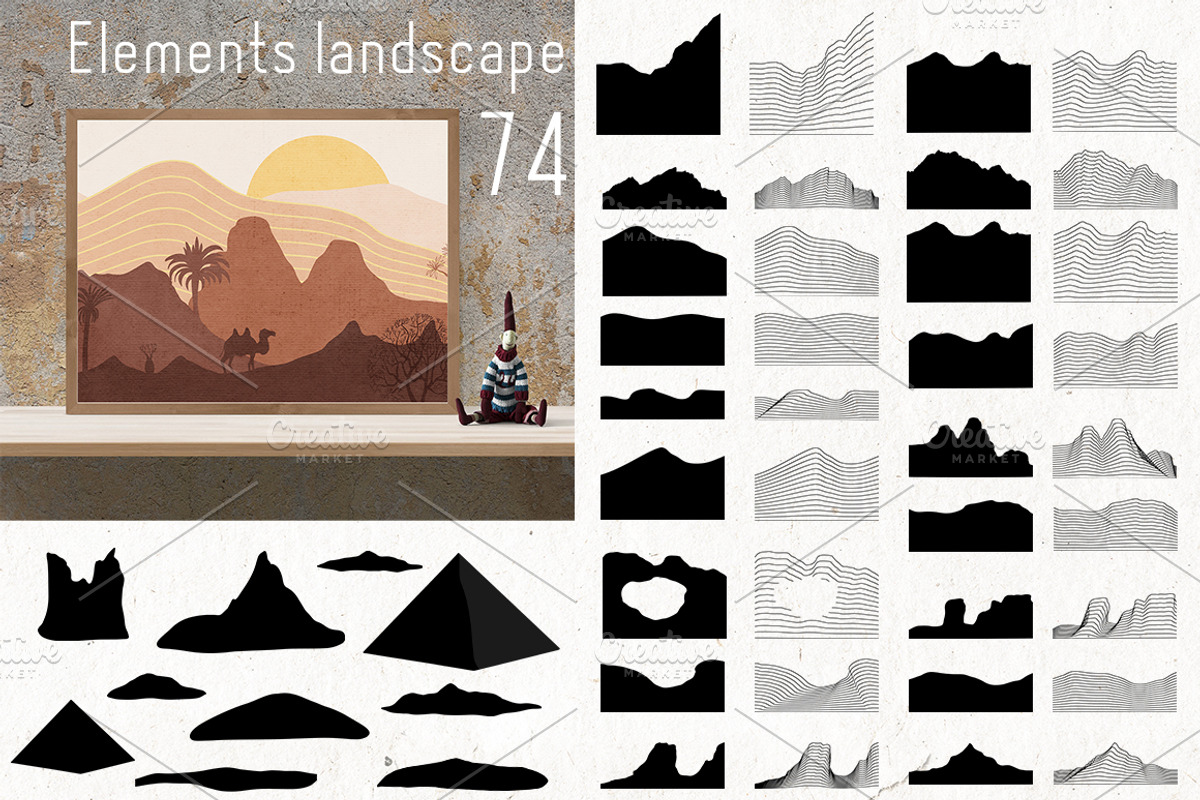 Desert - Boho Landscape Creator, an Animal Illustration by KomannaArt (Photo 6 of 10)