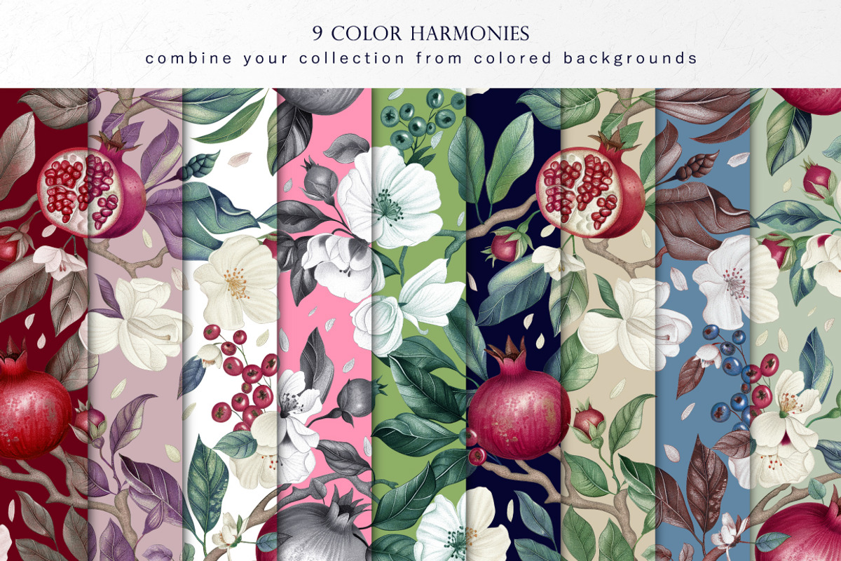 Branches with pomegranate, a Pattern Graphic by Yummy (Photo 2 of 10)