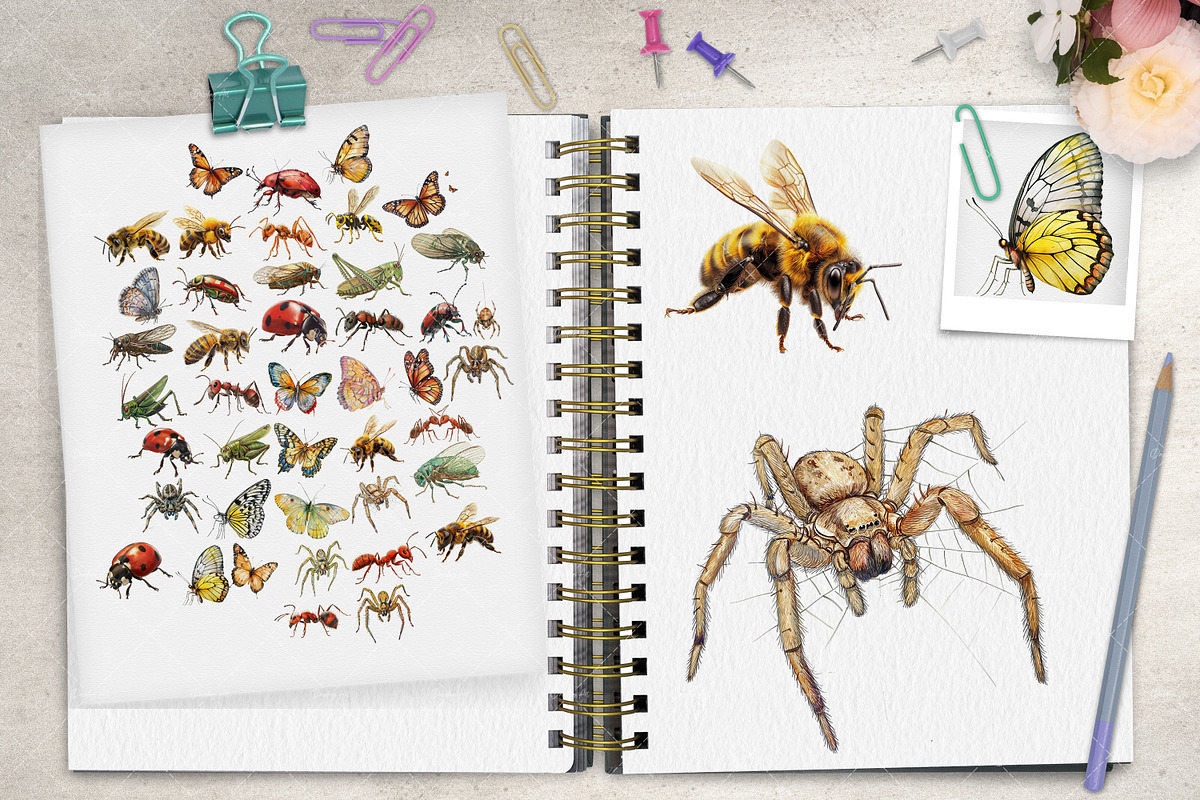 Nature's Symphony: Insects & More, an Illustration by Dazzling Art Boutique (Photo 2 of 6)