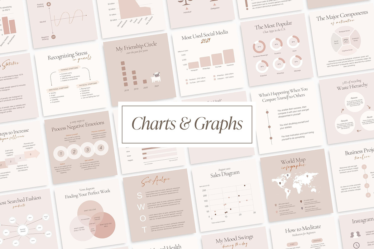 Infographic instagram templates, a Social Media Template by LiliesandBerries (Photo 1 of 17)