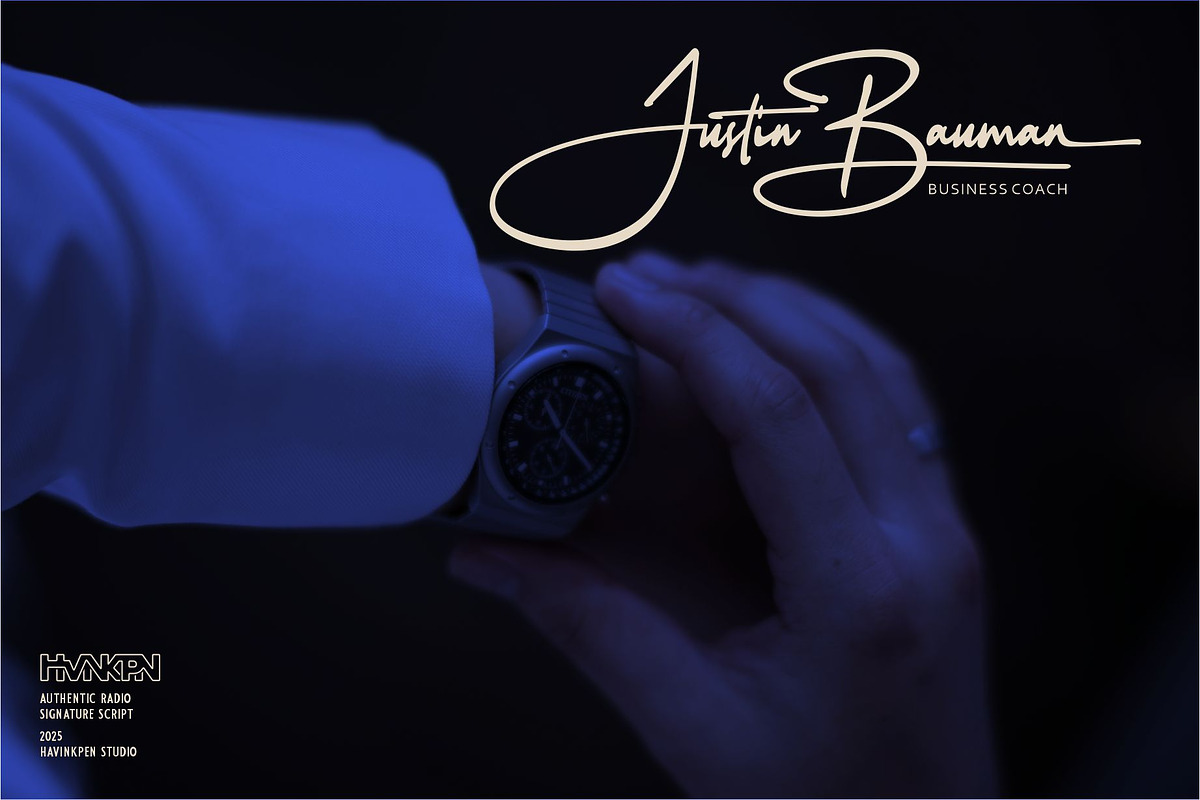 AUTHENTIC RADIO | Signature Logo, a Handwritten Font by Havinkpen (Photo 2 of 15)