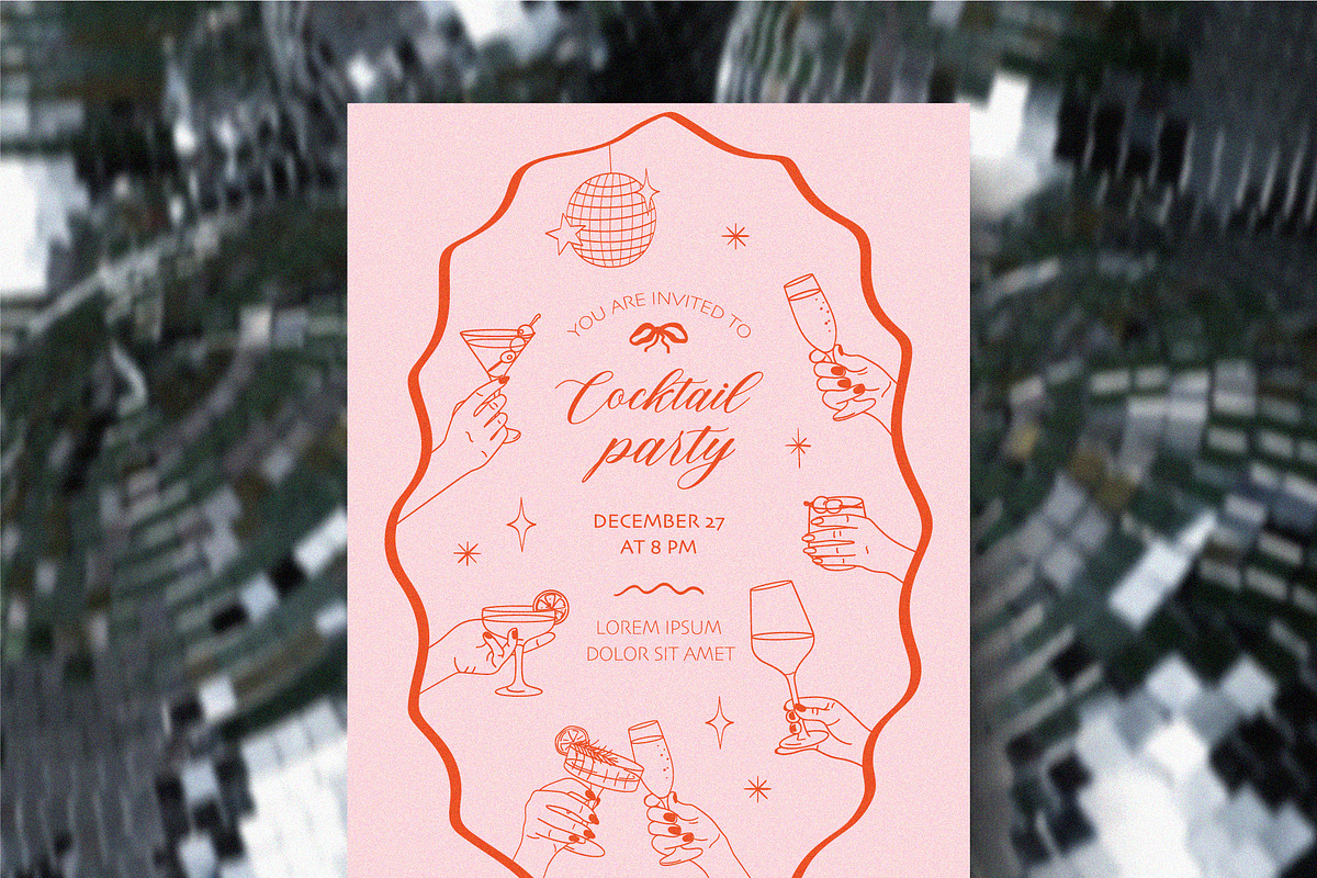 Cheers party celebration vector set, an Object Illustration by yabluko_draws (Photo 3 of 5)