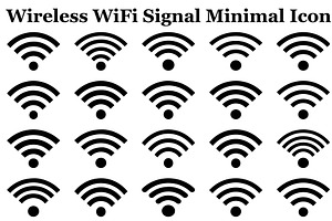 Wireless WiFi Signal Minimal Icon, an Icon by Artivon