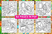 Cozy Silly Crimes Coloring Book, a Decorative Illustration by Design Station (Thumbnail 2 of 3)