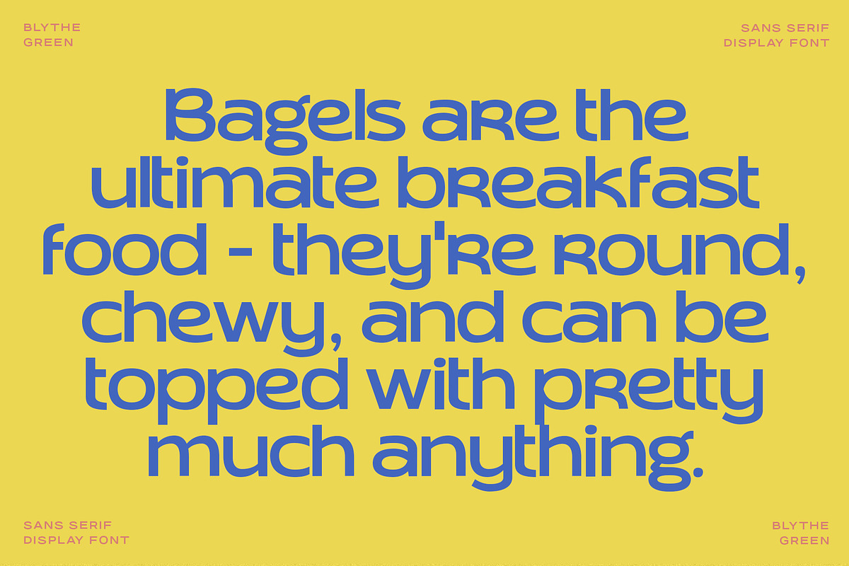 Bagel Boy | Sans Serif Display Font, a Sans Serif Font by Blythe Green (Photo 4 of 9)