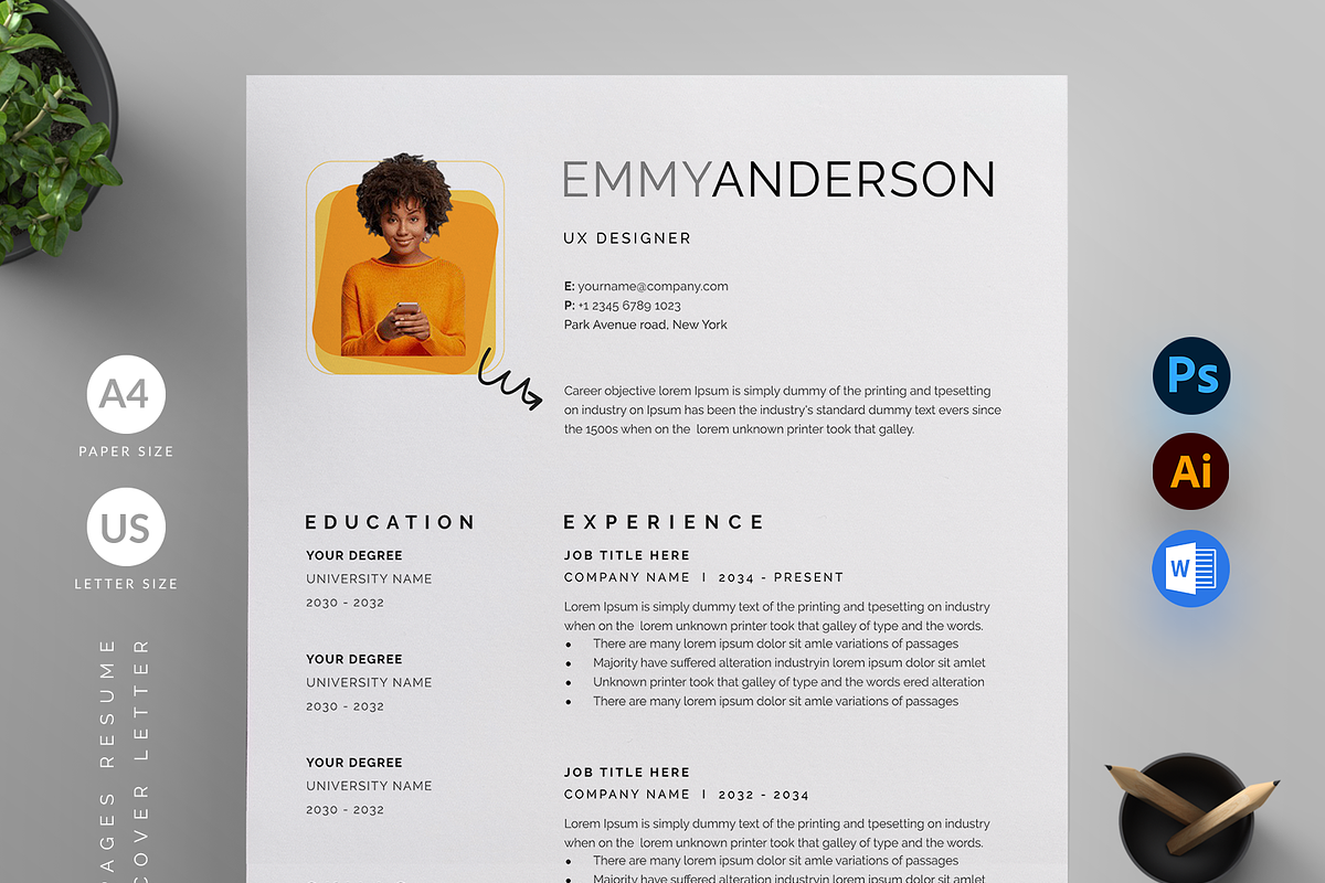 Resume/CV, a Resume Template by Reuix Studio (Photo 1 of 5)