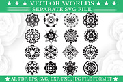 Mandala Svg, Yoga, Flower Svg, an Object Graphic by VectorWorlds (Thumbnail 1 of 3)