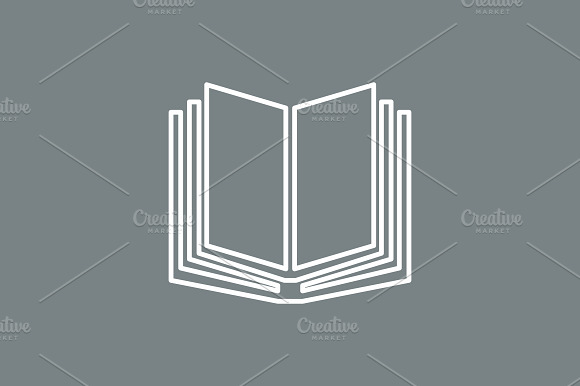 Outline Book Icon preview 2