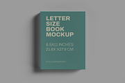 Letter Size Book Mockup - 8 views, a Books & Magazine Mockup by Illusiongraphic (Thumbnail 3 of 24)