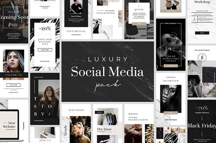 Luxury Social Media Pack, a Social Media Template by Goashape Studio