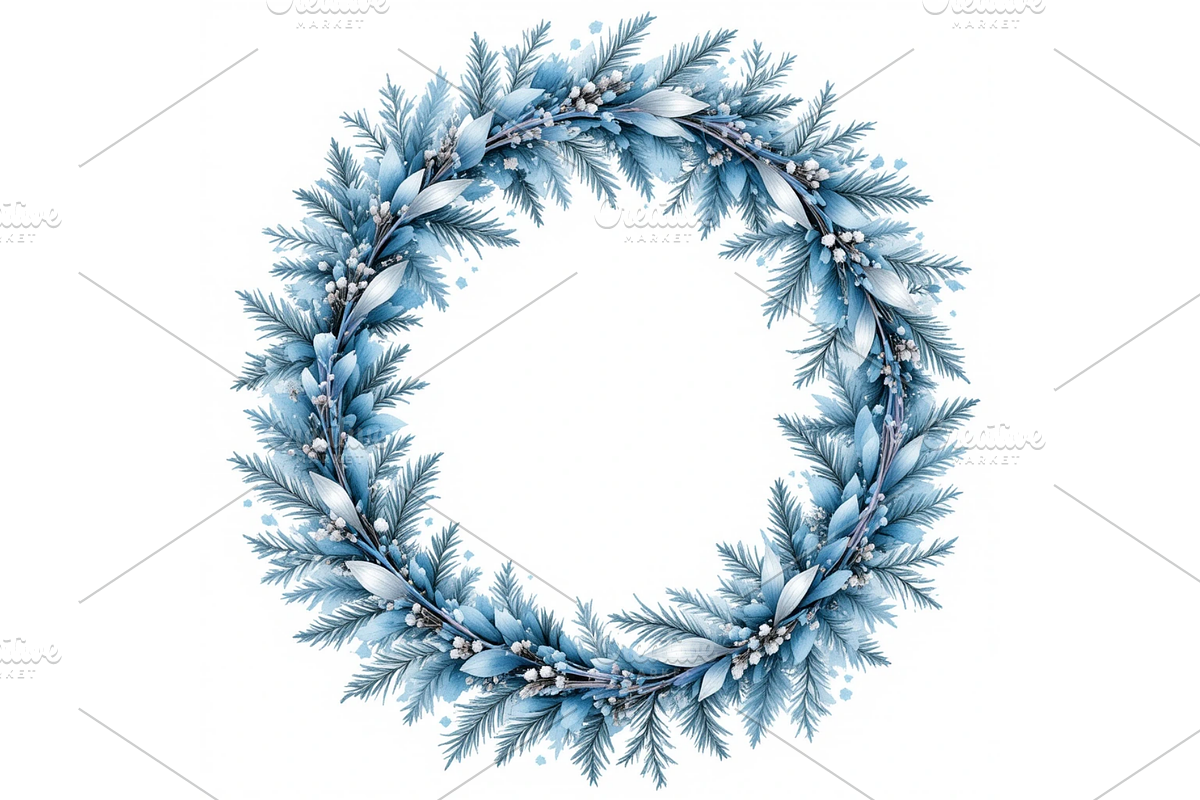 Whimsical Icy Blue Christmas clipart, a Seasonal Illustration by Creative design (Photo 5 of 7)
