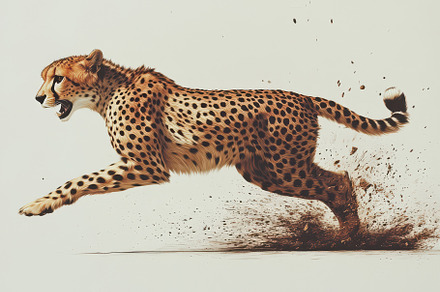 Cheetah in motion powerful sprint ac, an Animal Photo by Pixeness