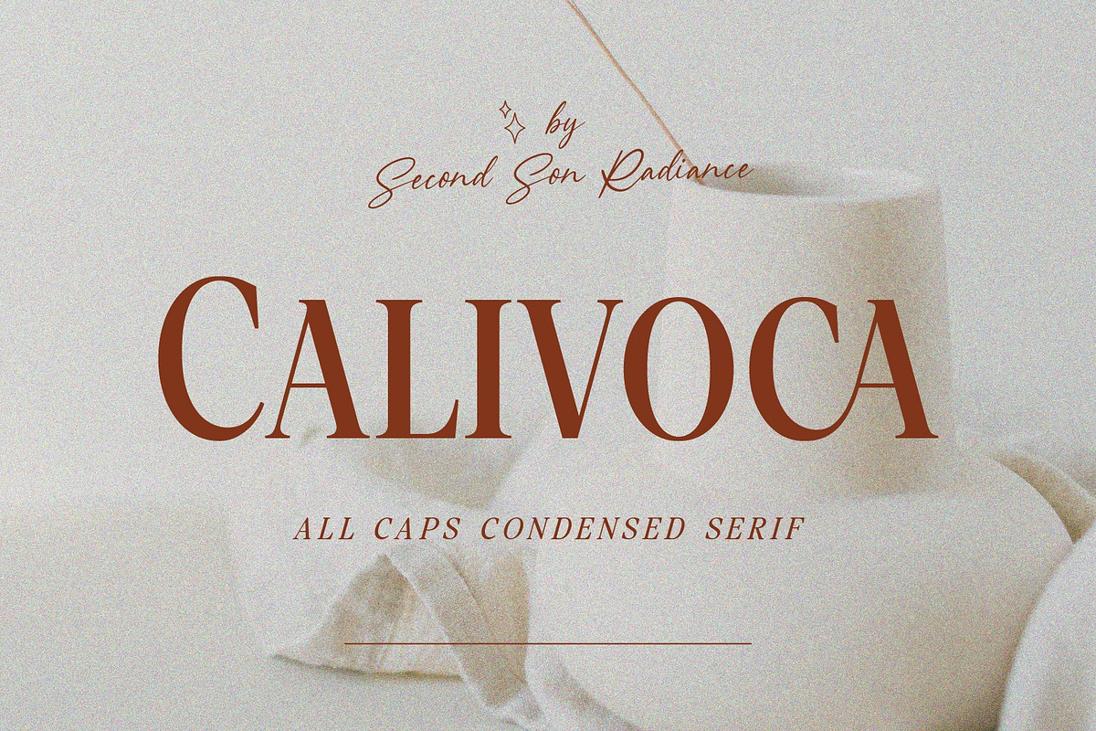 SS Calivoca - Chic All Caps Serif, a Serif Font by Typocracy Studio (Photo 1 of 10)