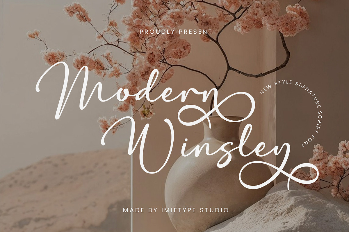 Modern Winsley – Signature Script, a Script Font by Imiftype Studio (Photo 1 of 10)