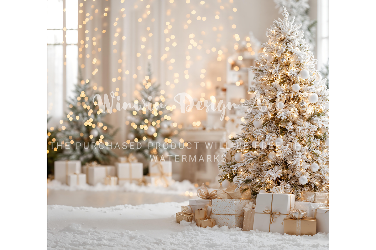White Christmas Digital Backdrop, a Background Photo by Winwin Design Art (Photo 6 of 9)