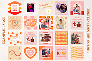 Retro Social Media Templates Canva, a Social Media Template by Boltik Studio (Thumbnail 3 of 9)