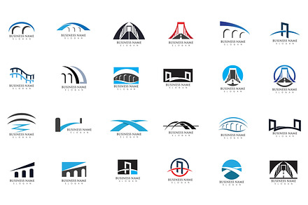 Bridge building logo structure logo, a Branding & Logo Template by LOGOCREATIVE