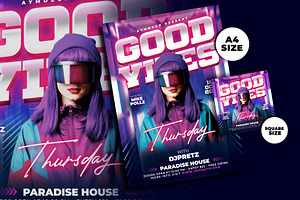 Night Party Flyer, a Flyer Template by AyumaDesign