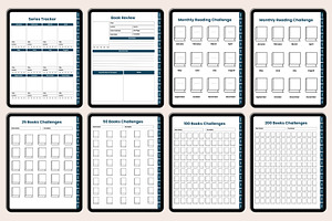 Digital 2025 Reading Planner Canva