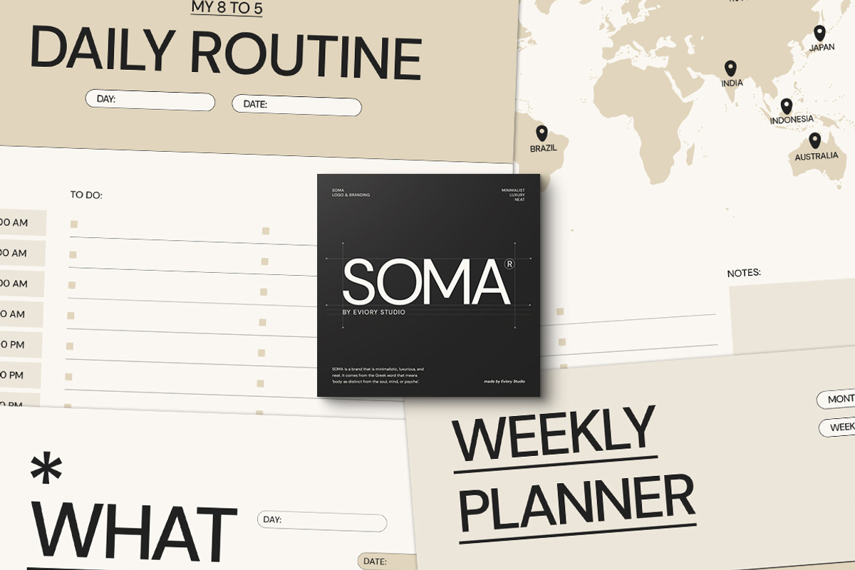 SOMA Creative Planner CANVA PS, a Magazine Template by Eviory (Photo 9 of 10)