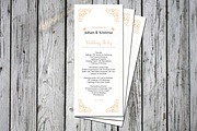 Wedding Ceremony Program Template, an Invitation Template by retrographix (Thumbnail 2 of 4)