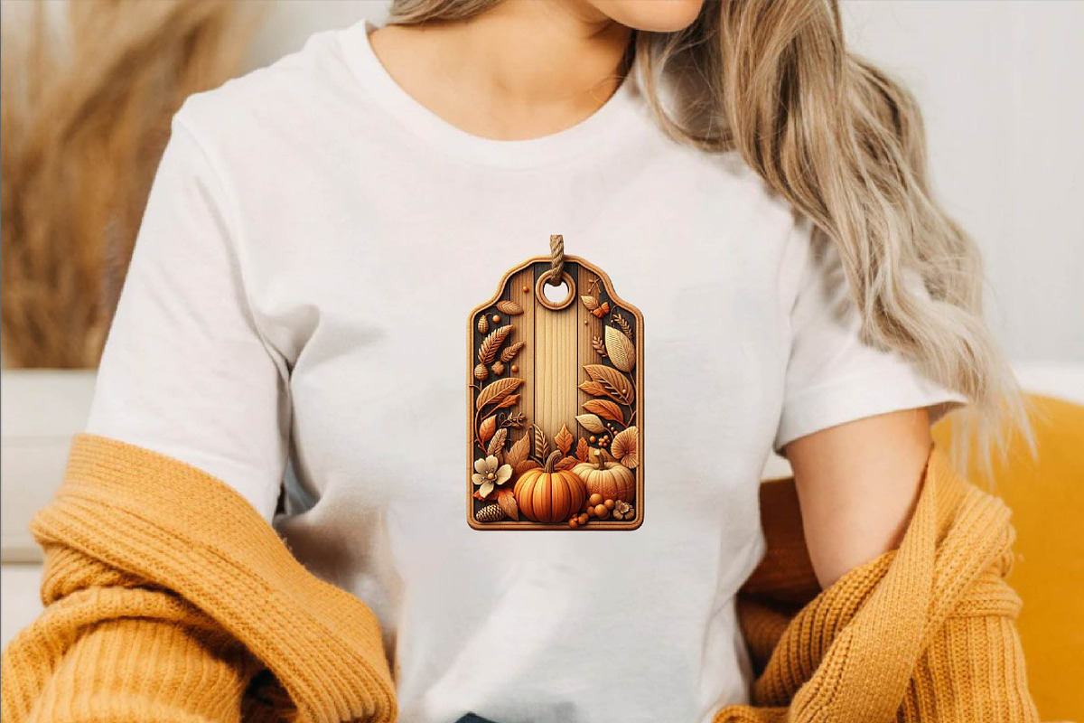 Vintage Wooden Autumn Tags, an Illustration by SVGArt (Photo 2 of 8)