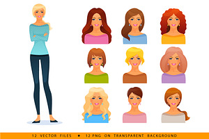 Girls with different hairstyles