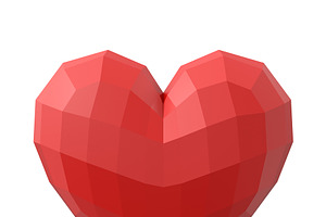 Heart Simple, HiRes And LowPoly