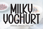 Milky Yoghurt | Script Font, a Script Font by Scratchones (Thumbnail 1 of 7)