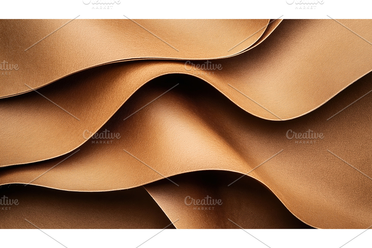 Close-up of layered and folded brown, a Texture Illustration by Sergey Kotenev
