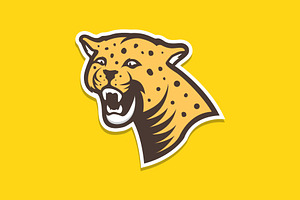 leopard portrait roar beast logo, a Branding & Logo Template by devastd