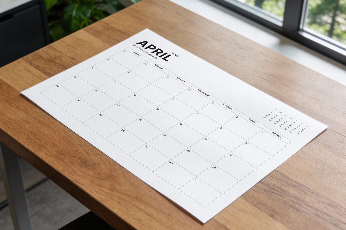 2027 Monthly Planner (MP049-27-L), a Stationery Template by mikhailmorosin (Photo 4 of 7)