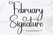 February Signature, a Handwritten Font by FreshTypeINK (Thumbnail 1 of 8)