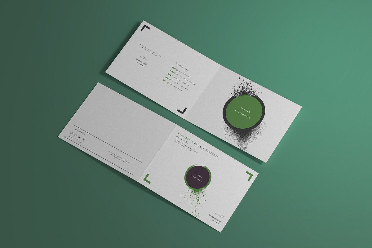 A4 Bi-Fold Horizontal Mockups, a Mockup by pmvch (Photo 4 of 8)
