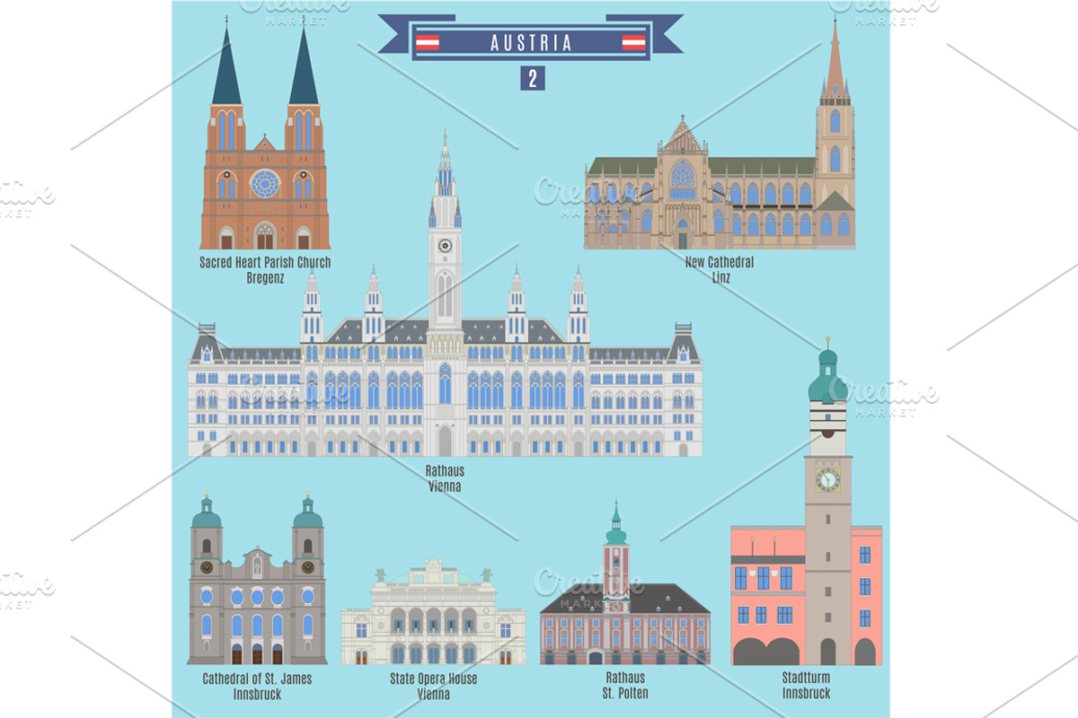 Famous Places in Austria, an Object Graphic by Stoker-13