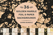 36 Golden Marble Foil & Papers, a Pattern Graphic by Blixa 6 Studios (Thumbnail 1 of 7)
