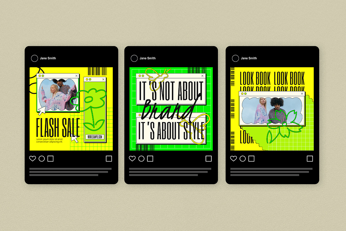 Anti Design Fashion Instagram Pack, a Social Media Template by graphicook (Photo 4 of 6)