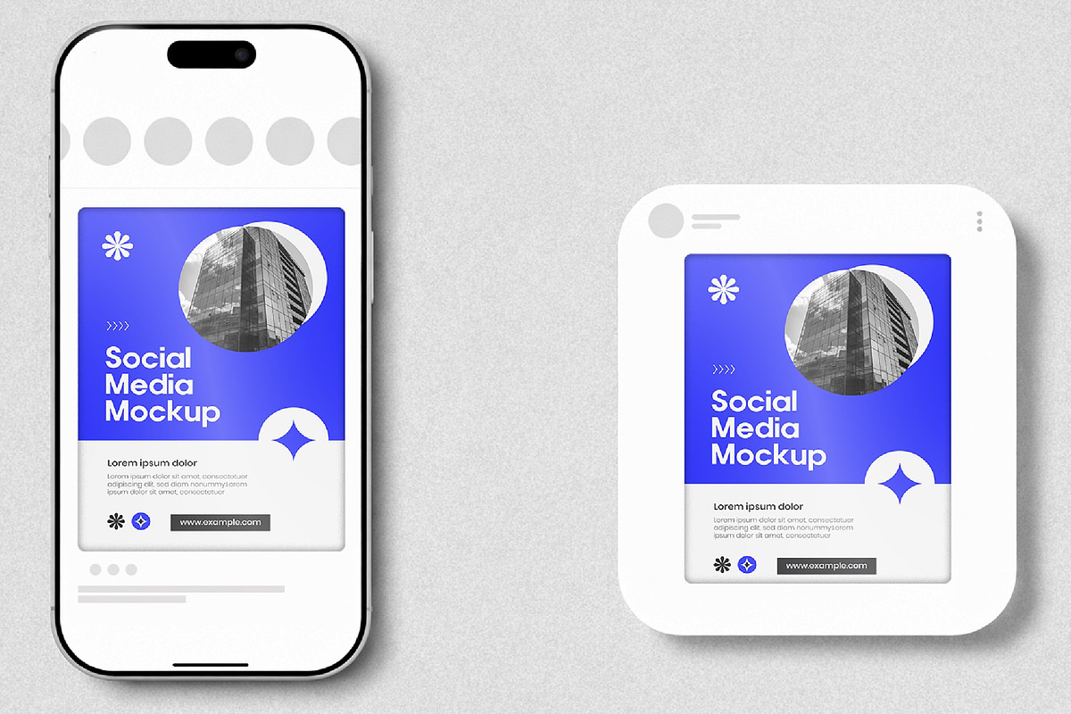 Instagram Social Media Post Mockup, a Social Media Template by studiogstock (Photo 1 of 2)